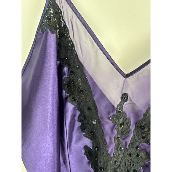 Cacique Satin Sleep Slip Dress Lingerie Chemise Purple Nighty Plus Size 18/20 - Picture 12 of 16